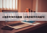 小程序开发代码截图（小程序制作代码编写）